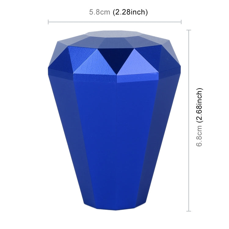 Universal Car Diamond Shape Metal Gear Shift Knob (Blue) - Shift Knob by PMC TechLife | Online Shopping South Africa | PMC TechLife | Buy Now Pay Later Mobicred