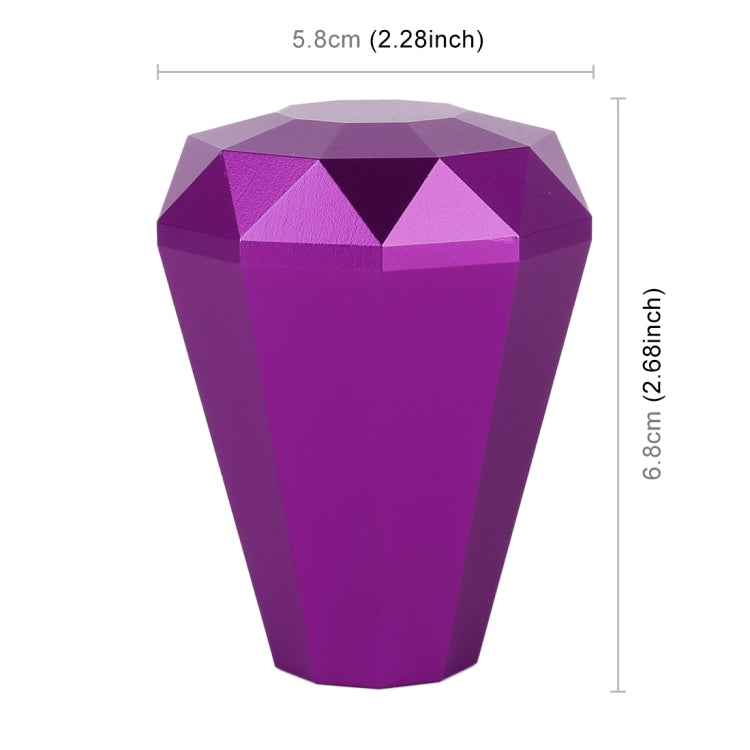 Universal Car Diamond Shape Metal Gear Shift Knob (Purple) - Shift Knob by PMC TechLife | Online Shopping South Africa | PMC TechLife | Buy Now Pay Later Mobicred
