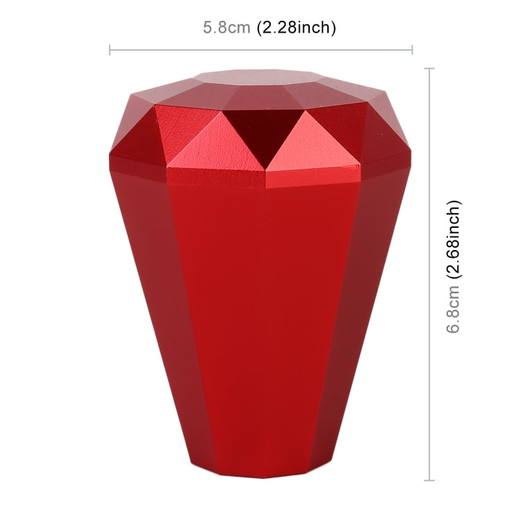 Universal Car Diamond Shape Metal Gear Shift Knob (Red) - Shift Knob by PMC TechLife | Online Shopping South Africa | PMC TechLife | Buy Now Pay Later Mobicred