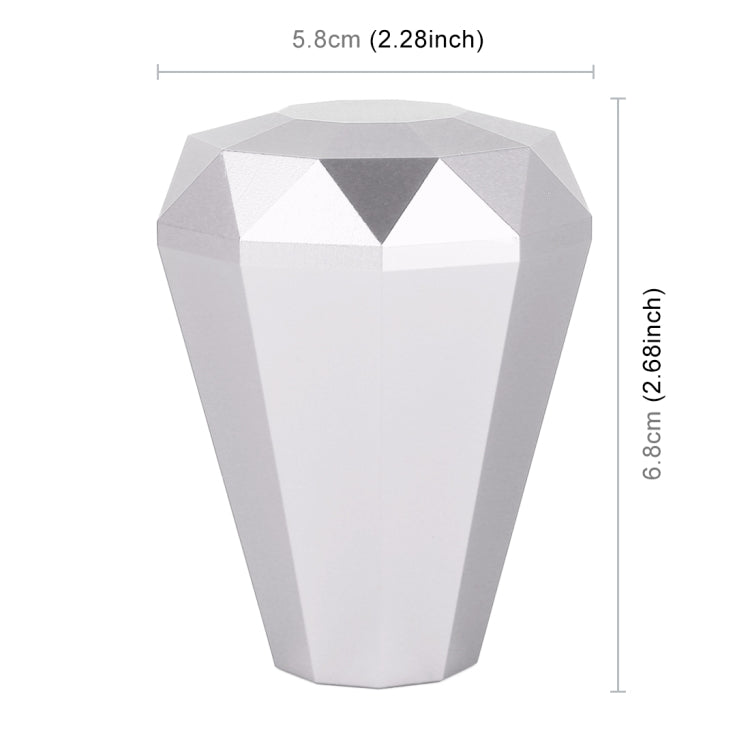 Universal Car Diamond Shape Metal Gear Shift Knob (Silver) - Shift Knob by PMC TechLife | Online Shopping South Africa | PMC TechLife | Buy Now Pay Later Mobicred