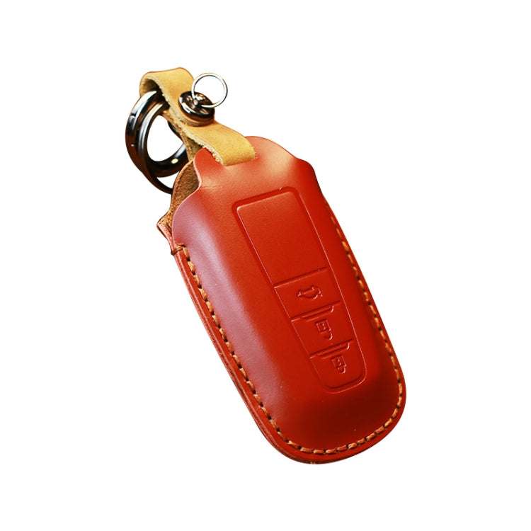 For Toyota Car Cowhide Leather Key Protective Cover Key Case, Three Keys Version (Red) - Car Key Cases by PMC Jewellery | Online Shopping South Africa | PMC Jewellery | Buy Now Pay Later Mobicred
