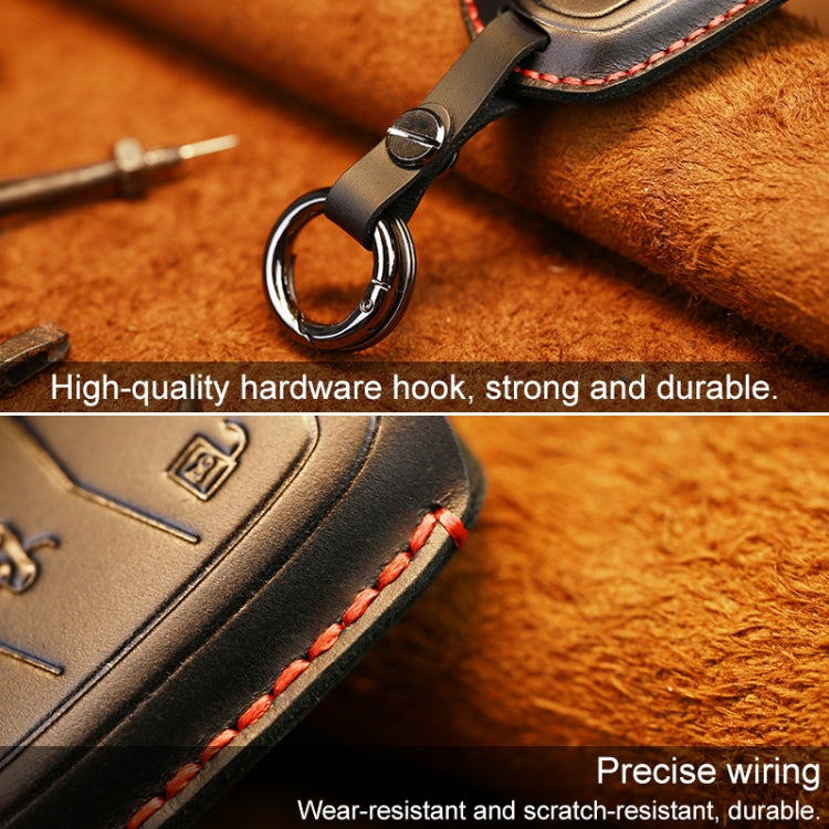 For Cadillac Car Cowhide Leather Key Protective Cover Key Case, Four Keys Version (Red) - Car Key Cases by PMC Jewellery | Online Shopping South Africa | PMC Jewellery | Buy Now Pay Later Mobicred