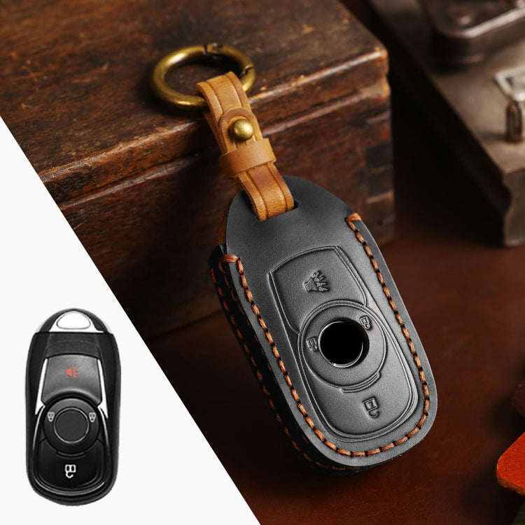 For Buick Car Cowhide Leather Key Protective Cover Key Case, Four Keys Version (Black) - free shipping - PMC TechLife - Order now!