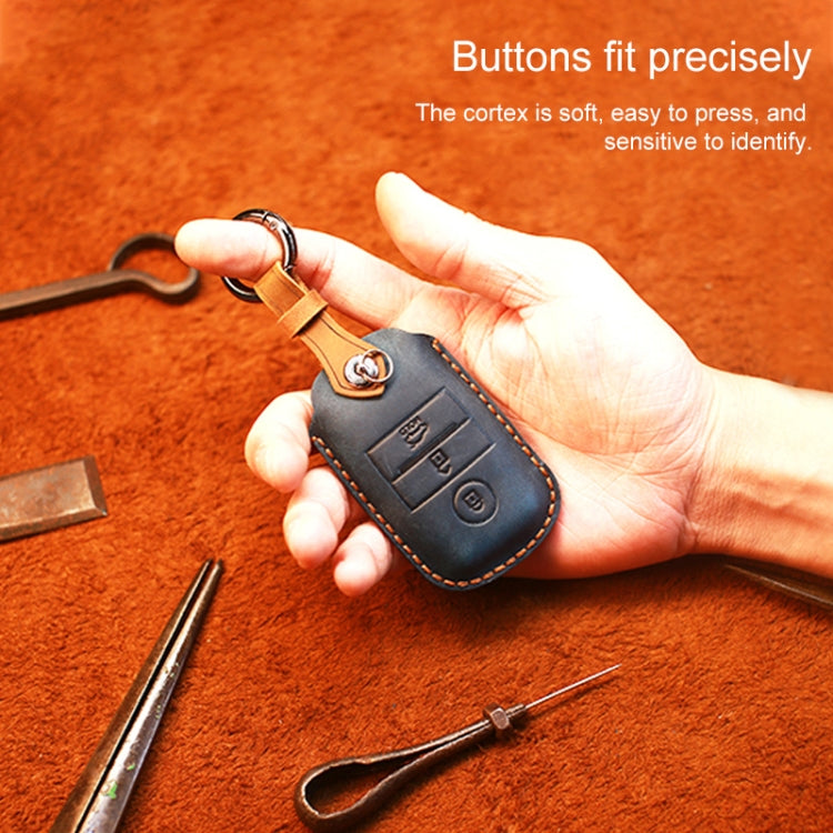 For Kia Old Style Car Cowhide Leather Key Protective Cover Key Case (Brown) - Car Key Cases by PMC Jewellery | Online Shopping South Africa | PMC Jewellery | Buy Now Pay Later Mobicred