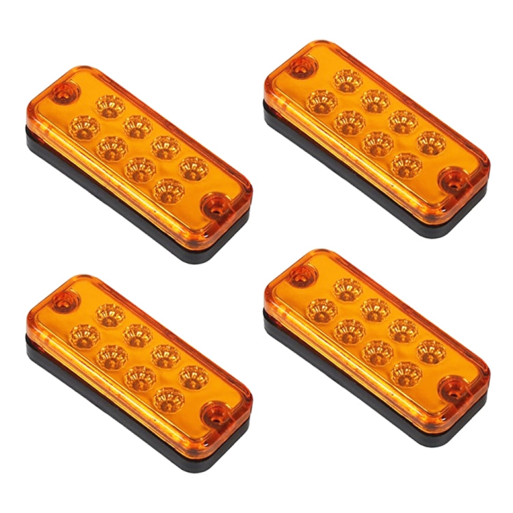 4 PCS 10-30V 8LED Car Tail Light Side Lamp (Yellow Light) - Warning Lights by PMC TechLife | Online Shopping South Africa | PMC TechLife | Buy Now Pay Later Mobicred