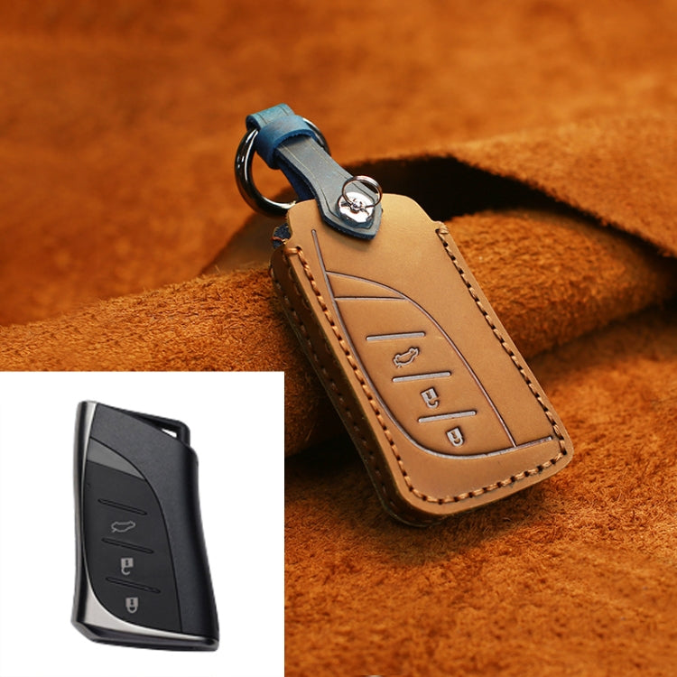 For Lexus New Style Car Cowhide Leather Key Protective Cover Key Case (Brown) - Car Key Cases by PMC TechLife | Online Shopping South Africa | PMC TechLife | Buy Now Pay Later Mobicred