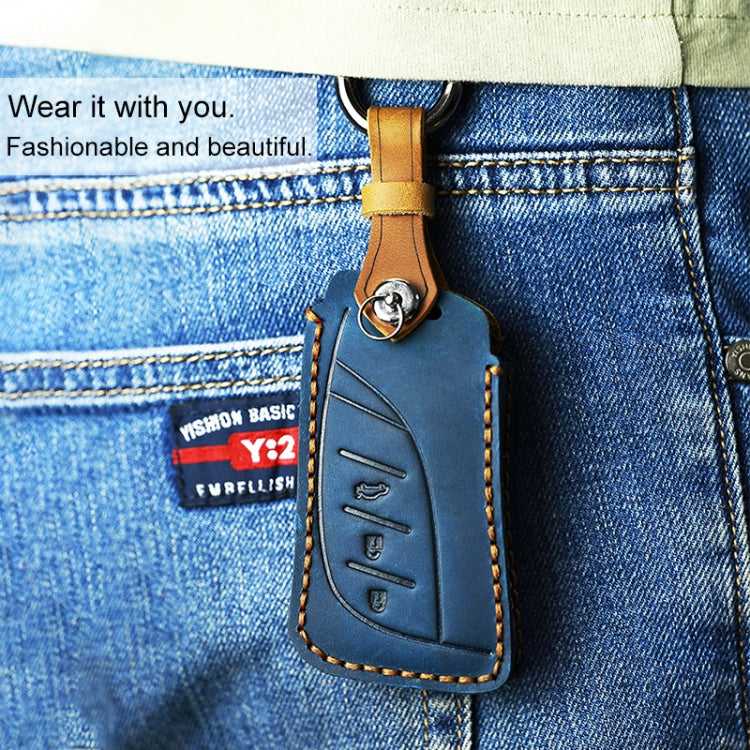 For Lexus New Style Car Cowhide Leather Key Protective Cover Key Case (Brown) - Car Key Cases by PMC TechLife | Online Shopping South Africa | PMC TechLife | Buy Now Pay Later Mobicred