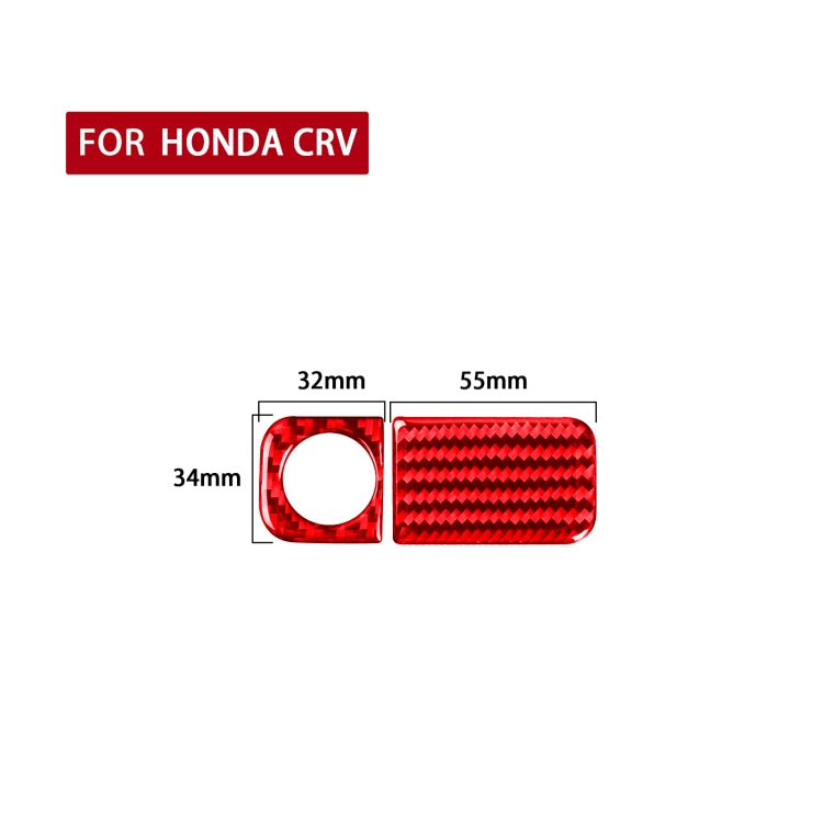 2 PCS Set for Honda CRV 2007-2011 Carbon Fiber Car Glove Box Opening Frame Decorative Sticker, Left Drive (Red) - free shipping - PMC TechLife - Order now!