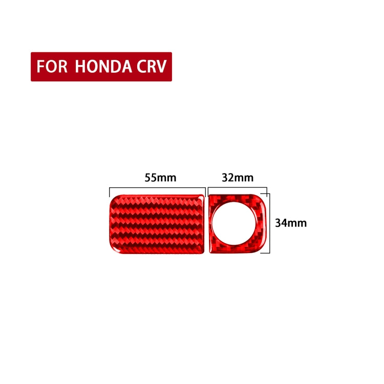 2 PCS Set for Honda CRV 2007-2011 Carbon Fiber Car Glove Box Opening Frame Decorative Sticker, Right Drive (Red) - Car Interior Mouldings by PMC TechLife | Online Shopping South Africa | PMC TechLife | Buy Now Pay Later Mobicred