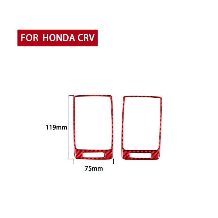 2 PCS Set for Honda CRV 2007-2011 Carbon Fiber Car Side Air Outlet Frame Decorative Sticker,Left and Right Drive Universal (Red) - Car Interior Mouldings by PMC TechLife | Online Shopping South Africa | PMC TechLife | Buy Now Pay Later Mobicred