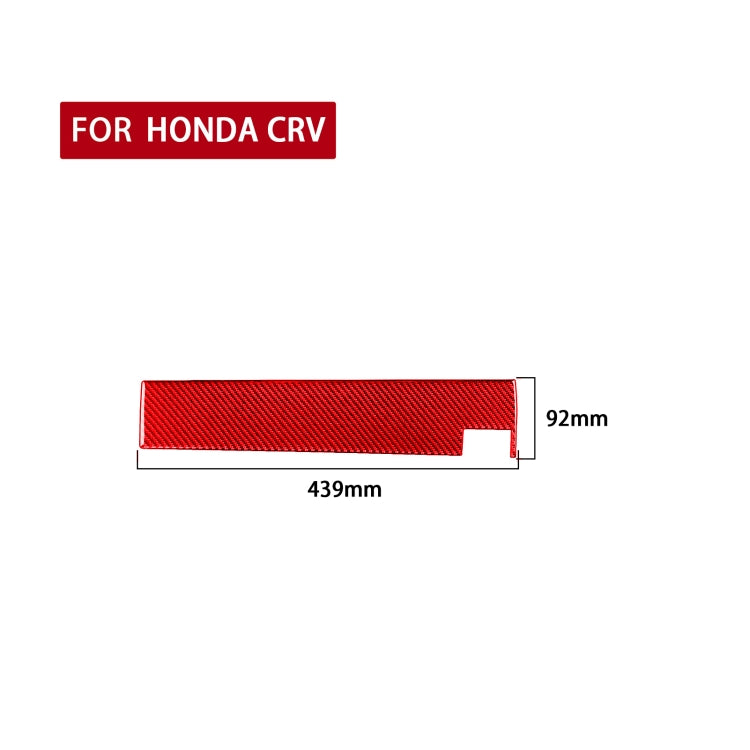 For Honda CRV 2007-2011 Carbon Fiber Car Co-pilot Glove Box Panel Decorative Sticker,Right Drive (Red) - Car Interior Mouldings by PMC TechLife | Online Shopping South Africa | PMC TechLife | Buy Now Pay Later Mobicred