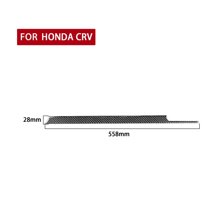 For Honda CRV 2007-2011 Carbon Fiber Car Co-pilot Center Control Trim Decorative Sticker,Left Drive (Red) - Car Interior Mouldings by PMC TechLife | Online Shopping South Africa | PMC TechLife | Buy Now Pay Later Mobicred