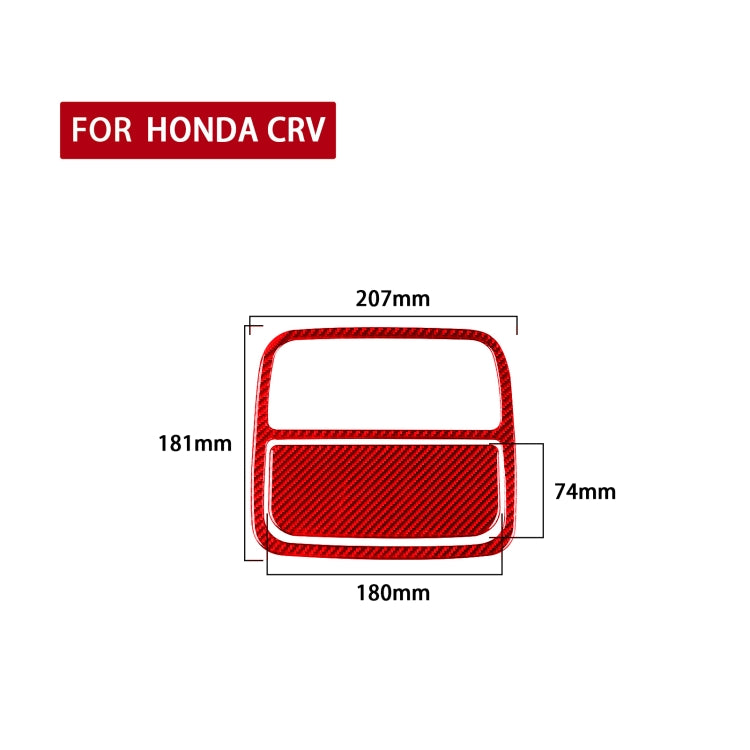 2 PCS Set  for Honda CRV 2007-2011 Carbon Fiber Car Front Reading Light Panel Decorative Sticker,Left and Right Drive Universal (Red) - Car Interior Mouldings by PMC TechLife | Online Shopping South Africa | PMC TechLife | Buy Now Pay Later Mobicred