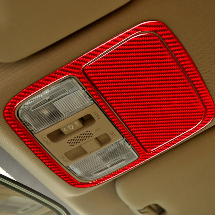 2 PCS Set  for Honda CRV 2007-2011 Carbon Fiber Car Front Reading Light Panel Decorative Sticker,Left and Right Drive Universal (Red) - Car Interior Mouldings by PMC TechLife | Online Shopping South Africa | PMC TechLife | Buy Now Pay Later Mobicred