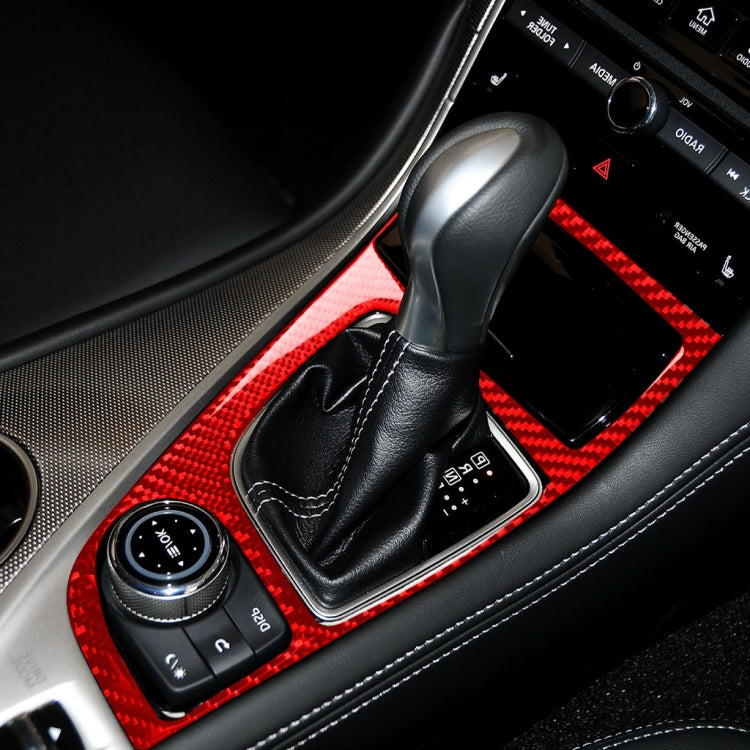 Car Carbon Fiber Gear Panel Decorative Sticker for Infiniti Q50 2014-2020, Right Drive (Red) - Steering Wheel Accessories by PMC TechLife | Online Shopping South Africa | PMC TechLife | Buy Now Pay Later Mobicred