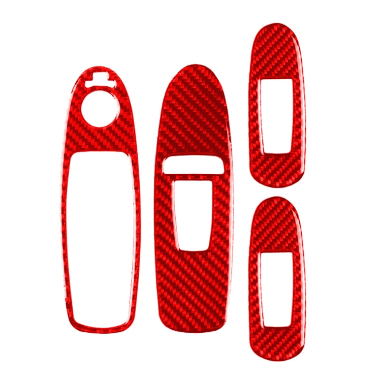 Car Carbon Fiber B Style Window Glass Lift Panel Decorative Sticker for Infiniti Q50 2014-2020, Left Drive (Red) - Steering Wheel Accessories by PMC TechLife | Online Shopping South Africa | PMC TechLife | Buy Now Pay Later Mobicred