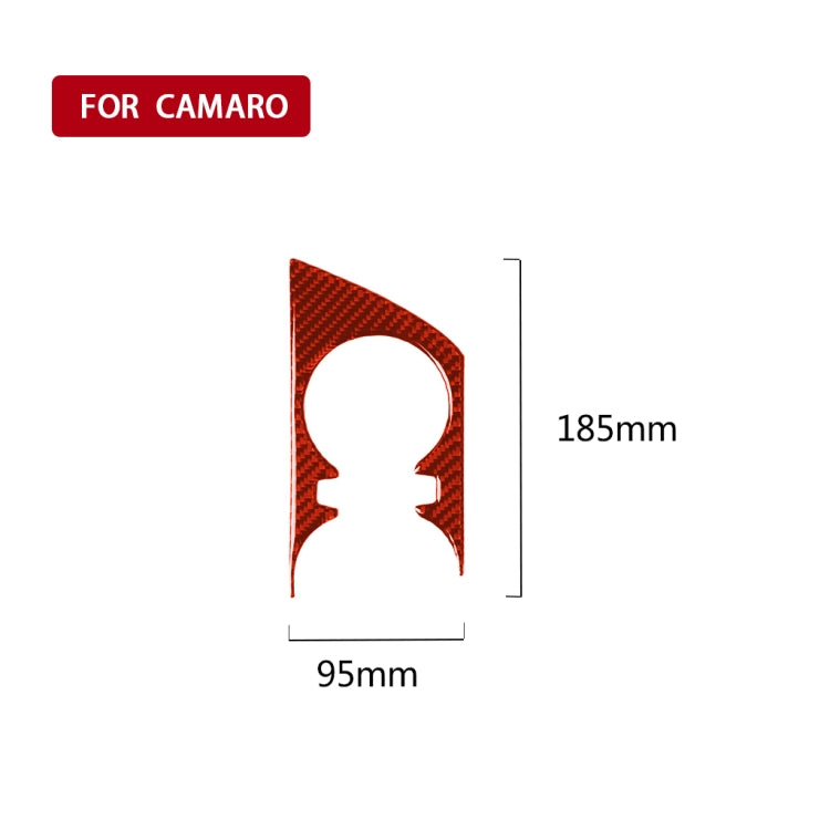 Car Carbon Fiber Water Cup Holder Panel Decorative Sticker for Chevrolet Camaro 2017-2019, Left Drive (Red) - Car Interior Mouldings by PMC TechLife | Online Shopping South Africa | PMC TechLife | Buy Now Pay Later Mobicred