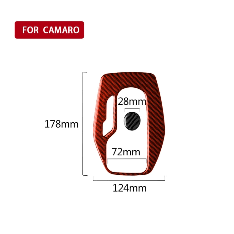 Car Carbon Fiber Gear Frame Decorative Sticker for Chevrolet Camaro 2017-2019, Left Drive (Red) - Car Interior Mouldings by PMC TechLife | Online Shopping South Africa | PMC TechLife | Buy Now Pay Later Mobicred