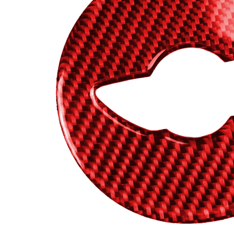 Car Carbon Fiber Steering Wheel Logo Decorative Sticker for BMW Mini R55 R56 Countryman R60 Paceman R61 2007-2013, Left and Right Drive Universal (Red) - Car Interior Mouldings by PMC TechLife | Online Shopping South Africa | PMC TechLife | Buy Now Pay Later Mobicred
