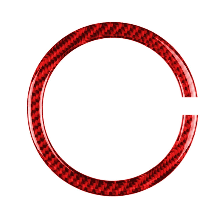 Car Carbon Fiber Steering Wheel Ring Decorative Sticker for BMW Mini R55 R56 Countryman R60 Paceman R61 2007-2013, Left and Right Drive Universal(Red) - Car Interior Mouldings by PMC TechLife | Online Shopping South Africa | PMC TechLife | Buy Now Pay Later Mobicred