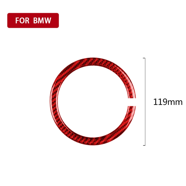 Car Carbon Fiber Steering Wheel Ring Decorative Sticker for BMW Mini R55 R56 Countryman R60 Paceman R61 2007-2013, Left and Right Drive Universal(Red) - Car Interior Mouldings by PMC TechLife | Online Shopping South Africa | PMC TechLife | Buy Now Pay Later Mobicred