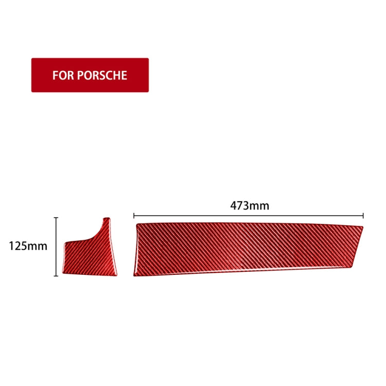 Car Carbon Fiber Central Control Instrument Decorative Sticker for Porsche Panamera, Left Drive (Red) - Car Interior Mouldings by PMC TechLife | Online Shopping South Africa | PMC TechLife | Buy Now Pay Later Mobicred