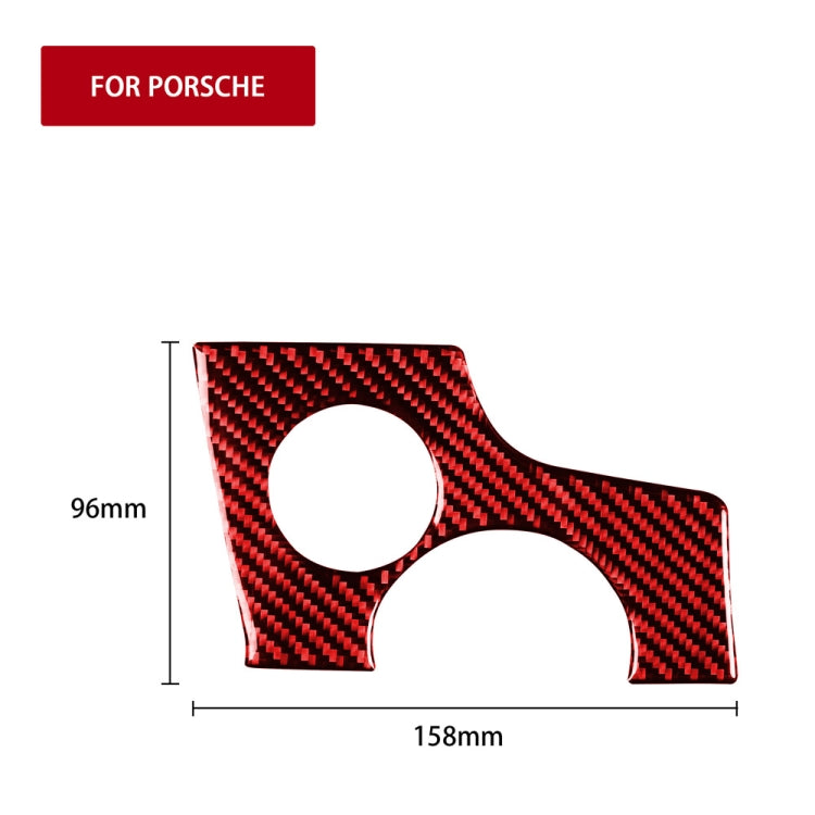 Car Carbon Fiber Key Hole Decorative Sticker for Porsche Panamera, Left Drive (Red) - Car Interior Mouldings by PMC Jewellery | Online Shopping South Africa | PMC Jewellery | Buy Now Pay Later Mobicred