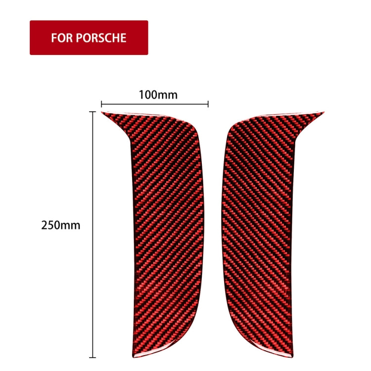 Car Carbon Fiber Daytime Running Light Decorative Sticker for Porsche Macan 2018-2021, Left and Right Drive Universal(Red) - Car Interior Mouldings by PMC TechLife | Online Shopping South Africa | PMC TechLife | Buy Now Pay Later Mobicred