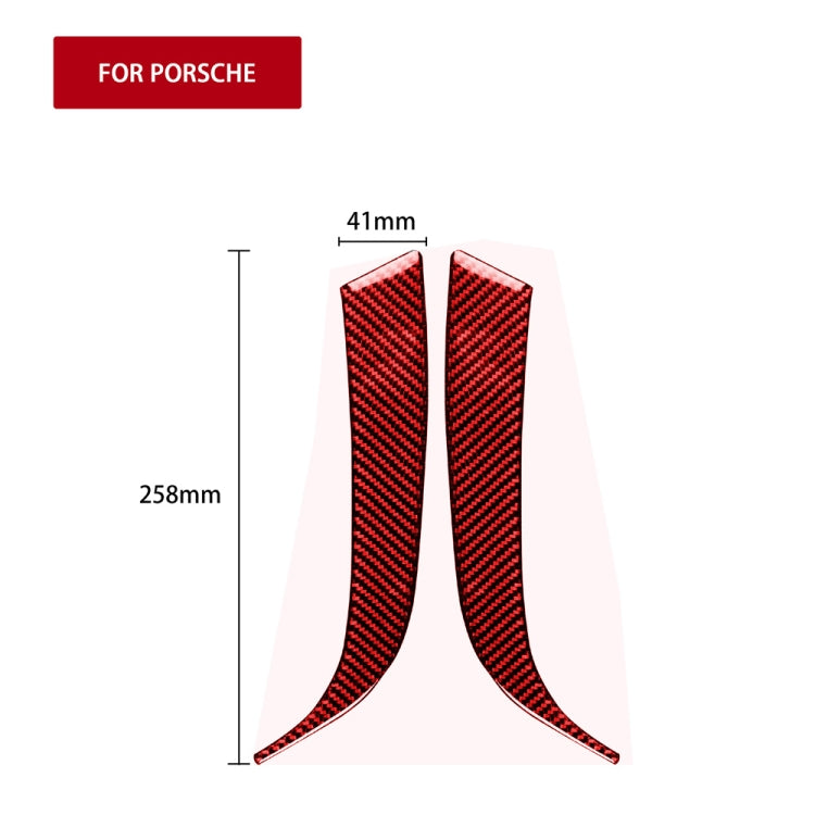 Car Carbon Fiber Daytime Running Light Decorative Sticker for Porsche Macan 2014-2018, Left and Right Drive Universal (Red) - Car Interior Mouldings by PMC TechLife | Online Shopping South Africa | PMC TechLife | Buy Now Pay Later Mobicred