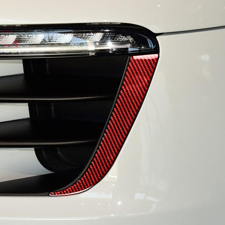 Car Carbon Fiber Daytime Running Light Decorative Sticker for Porsche Macan 2014-2018, Left and Right Drive Universal (Red) - Car Interior Mouldings by PMC TechLife | Online Shopping South Africa | PMC TechLife | Buy Now Pay Later Mobicred