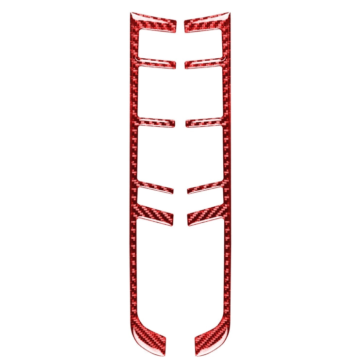 Car Carbon Fiber Gear Button Frame Decorative Sticker for Porsche Macan 2014-2021, Left and Right Drive Universal (Red) - Car Interior Mouldings by PMC TechLife | Online Shopping South Africa | PMC TechLife | Buy Now Pay Later Mobicred