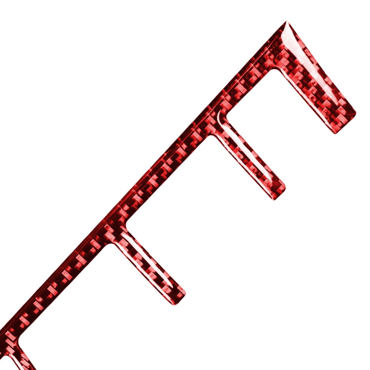 Car Carbon Fiber Gear Button Frame Decorative Sticker for Porsche Macan 2014-2021, Left and Right Drive Universal (Red) - Car Interior Mouldings by PMC TechLife | Online Shopping South Africa | PMC TechLife | Buy Now Pay Later Mobicred