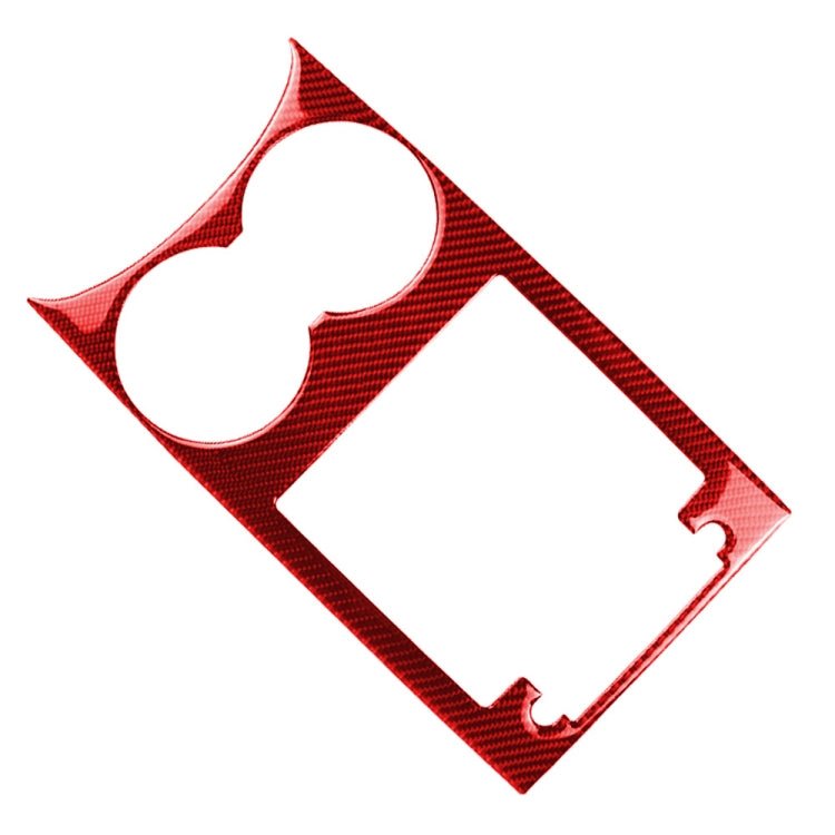 Car Carbon Fiber Water Cup Holder Panel Decorative Sticker for Porsche Macan 2014-2021, Left and Right Drive Universal (Red) - Car Interior Mouldings by PMC TechLife | Online Shopping South Africa | PMC TechLife | Buy Now Pay Later Mobicred