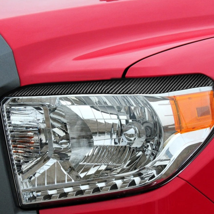 2 PCS / Set Carbon Fiber Car Headlight Eyebrow Decorative Sticker for Toyota Tundra 2014-2018, Left Right Driving - Decorative Strip by PMC TechLife | Online Shopping South Africa | PMC TechLife | Buy Now Pay Later Mobicred