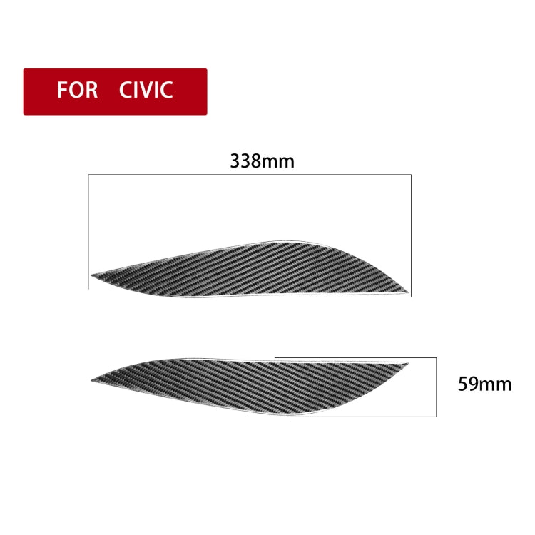 2 PCS / Set Carbon Fiber Car Lamp Eyebrow Decorative Sticker for Honda Civic 2001-2003, Drop Glue Version - Lamp Decoration by PMC TechLife | Online Shopping South Africa | PMC TechLife | Buy Now Pay Later Mobicred