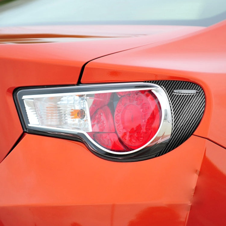 2 PCS / Set Carbon Fiber Car Back Lamp Eyebrow Decorative Sticker for Toyota GT86 / Subaru BRZ 2012-2016, Drop Glue Version - Lamp Decoration by PMC TechLife | Online Shopping South Africa | PMC TechLife | Buy Now Pay Later Mobicred
