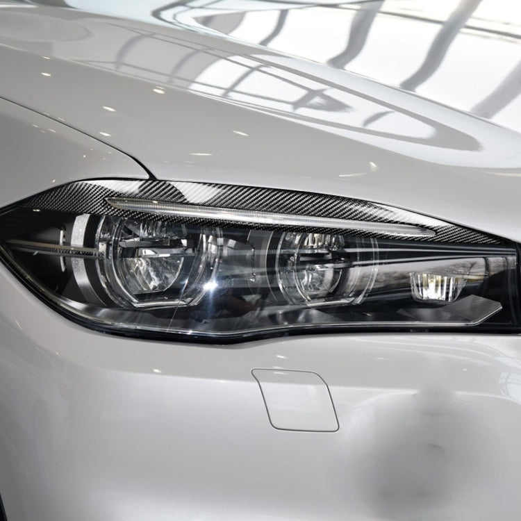 2 PCS / Set Carbon Fiber Car Lamp Eyebrow Decorative Sticker for BMW X5 / F15 2014-2018, Drop Glue Version - Lamp Decoration by PMC TechLife | Online Shopping South Africa | PMC TechLife | Buy Now Pay Later Mobicred