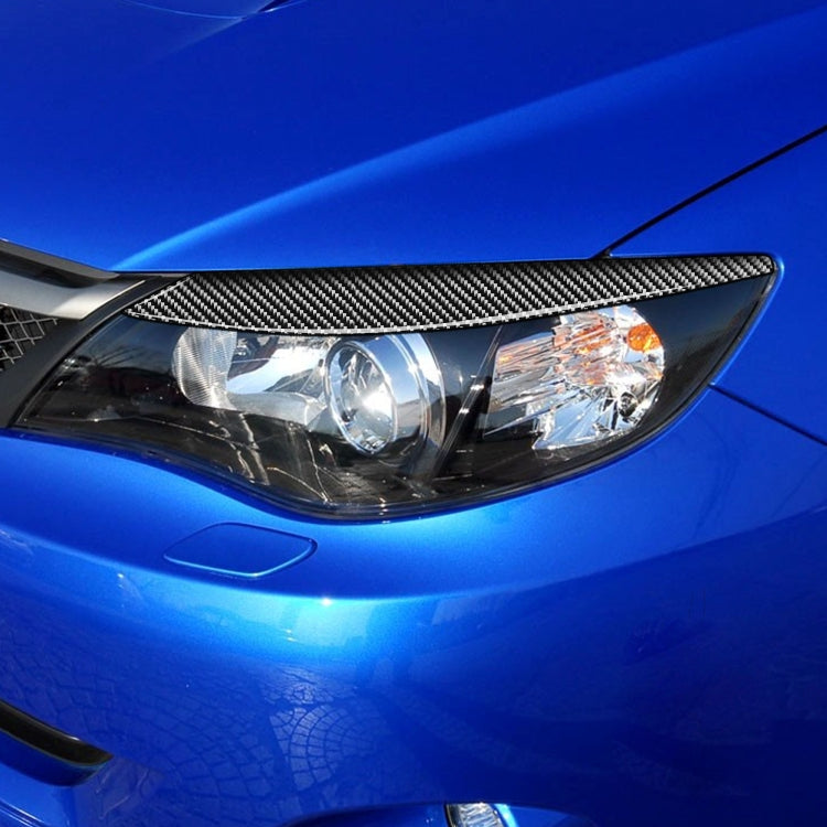 2 PCS / Set Carbon Fiber Car Lamp Eyebrow Decorative Sticker for Subaru Impreza/WRX 10th Generation 2008-2011, Drop Glue Version - Lamp Decoration by PMC TechLife | Online Shopping South Africa | PMC TechLife | Buy Now Pay Later Mobicred