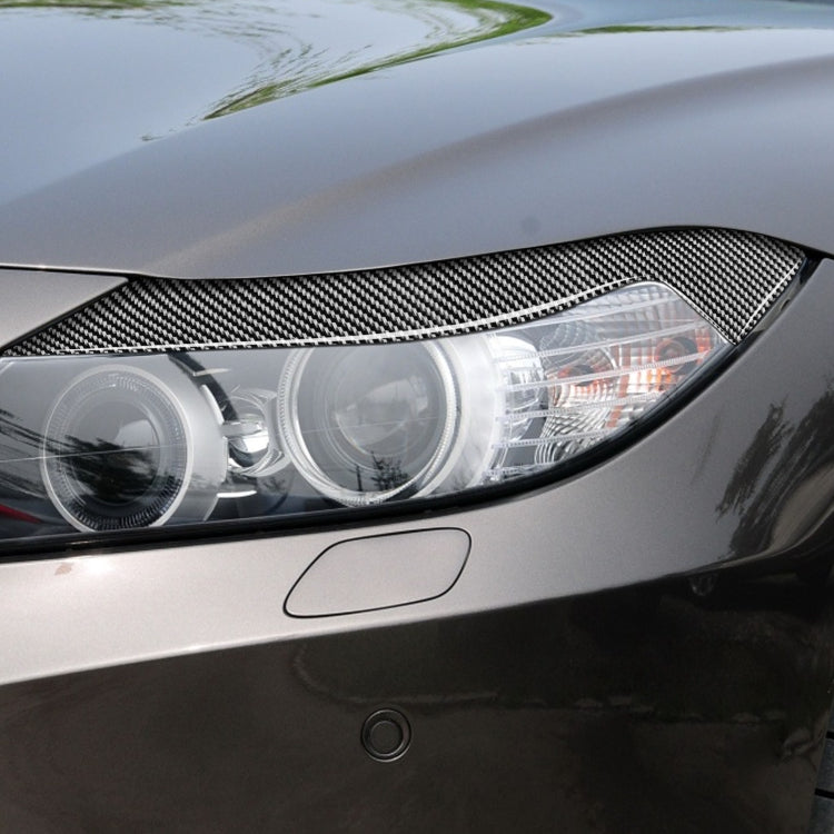 2 PCS / Set Carbon Fiber Car Lamp Eyebrow Decorative Sticker for BMW Z4 / E89 2009-2015, Drop Glue Version - Lamp Decoration by PMC TechLife | Online Shopping South Africa | PMC TechLife | Buy Now Pay Later Mobicred