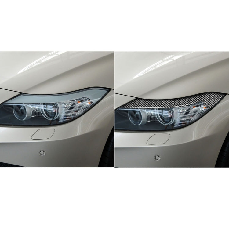 2 PCS / Set Carbon Fiber Car Lamp Eyebrow Decorative Sticker for BMW Z4 / E89 2009-2015, Drop Glue Version - Lamp Decoration by PMC TechLife | Online Shopping South Africa | PMC TechLife | Buy Now Pay Later Mobicred