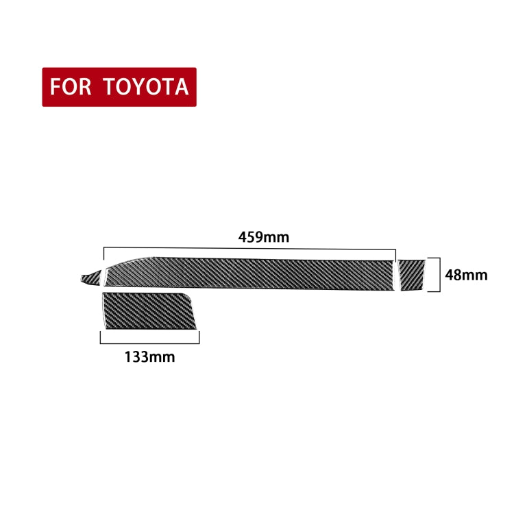 4 PCS / Set Carbon Fiber Car Center Console Decorative Sticker for Toyota 4Runner 2010-2020, Suitable for Left Driving - Car Interior Mouldings by PMC TechLife | Online Shopping South Africa | PMC TechLife | Buy Now Pay Later Mobicred