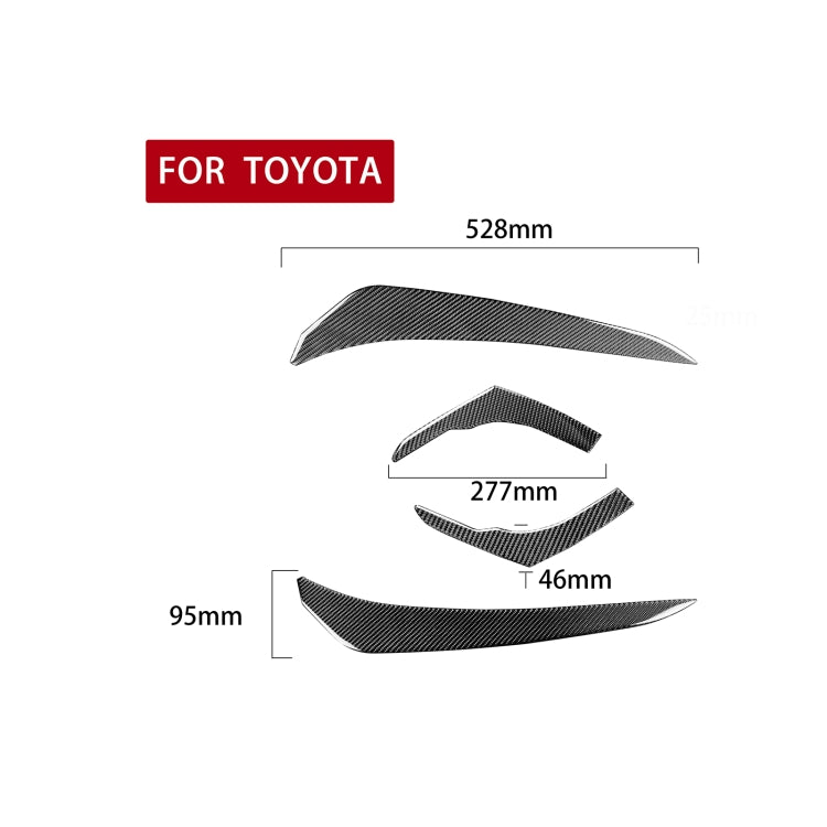 4 PCS / Set Carbon Fiber Car Light Eyebrow Decorative Sticker for Toyota 4Runner 2010-2020 - Lamp Decoration by PMC TechLife | Online Shopping South Africa | PMC TechLife | Buy Now Pay Later Mobicred