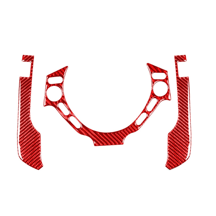 3 PCS / Set Carbon Fiber Car Dashboard Steering Wheel Buttons Decorative Sticker for Nissan GTR R35 2008-2016, Left and Right Driving Universal(Red) - Car Interior Mouldings by PMC TechLife | Online Shopping South Africa | PMC TechLife | Buy Now Pay Later Mobicred