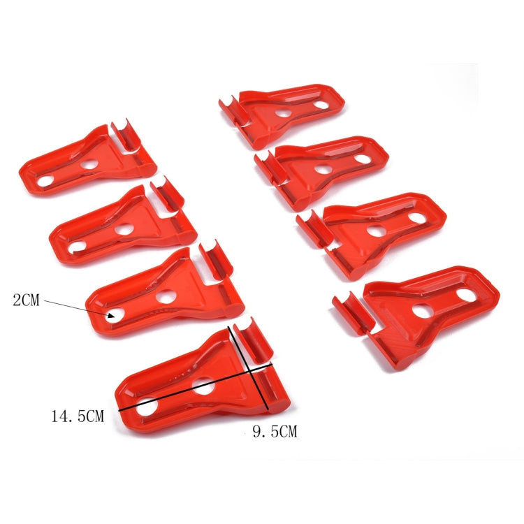 8 PCS Automotive ABS Side Door Hinge Protector Cover Trim for Jeep Wrangler JL 4 Door 2018-2019(Red) - Tank Covers by PMC TechLife | Online Shopping South Africa | PMC TechLife | Buy Now Pay Later Mobicred