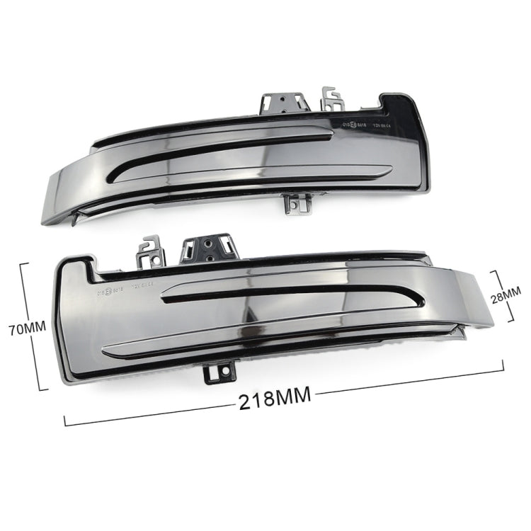 1 Pair For Mercedes-Benz A Class W176 2013-2017 Car Dynamic LED Turn Signal Light Rearview Mirror Flasher Water Blinker (Transparent Black) - Arrow Turn Lights by PMC TechLife | Online Shopping South Africa | PMC TechLife