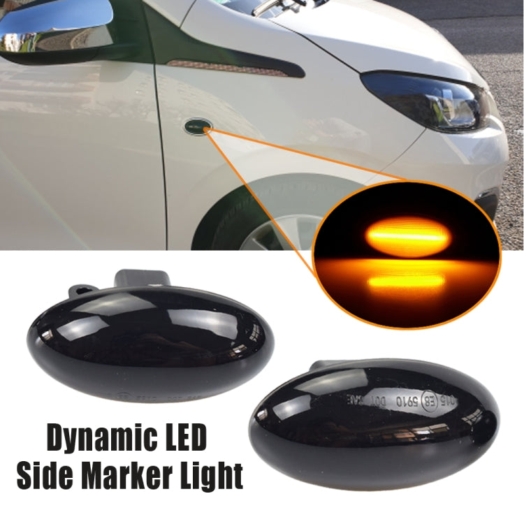 2pcs For Peugeot 1007 Car Dynamic LED Fender Side Light 817300H010 (Transparent) - Arrow Turn Lights by PMC TechLife | Online Shopping South Africa | PMC TechLife | Buy Now Pay Later Mobicred