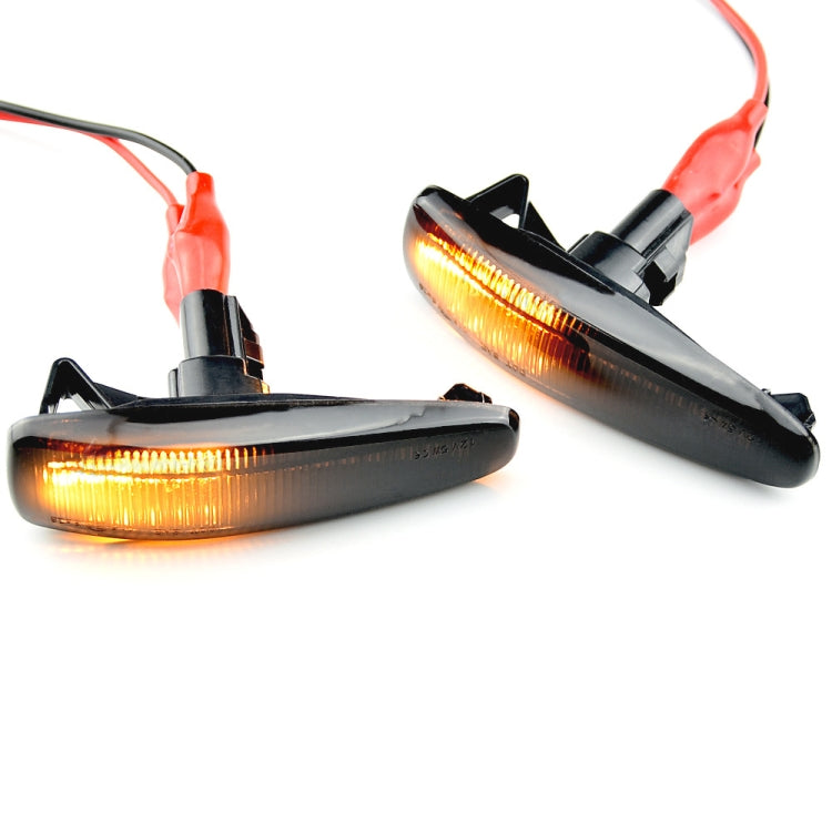 2pcs For Mitsubishi Lancer 2008-2018 Car Dynamic LED Fender Side Light (Transparent Black) - Arrow Turn Lights by PMC TechLife | Online Shopping South Africa | PMC TechLife | Buy Now Pay Later Mobicred