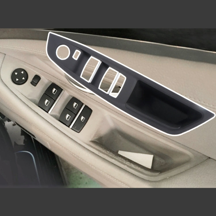 For BMW F10 2011-2017 Right Driving Car Door Window Lift Switch Trim Panel (Beige White) - Car Interior Mouldings by PMC TechLife | Online Shopping South Africa | PMC TechLife | Buy Now Pay Later Mobicred