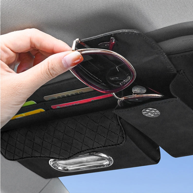 Car Sheepskin Leather Sun Visor Storage Clip (Mint Green) - Sunglasses & Glasses Clips by PMC TechLife | Online Shopping South Africa | PMC TechLife | Buy Now Pay Later Mobicred