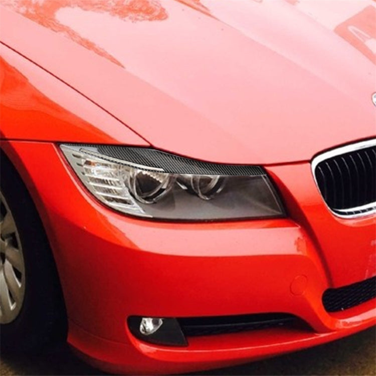 1 Pair Carbon Fiber Car Lamp Eyebrow Decorative Sticker for BMW E90 / 318i / 320i / 325i 2009-2012 - Lamp Decoration by PMC TechLife | Online Shopping South Africa | PMC TechLife | Buy Now Pay Later Mobicred